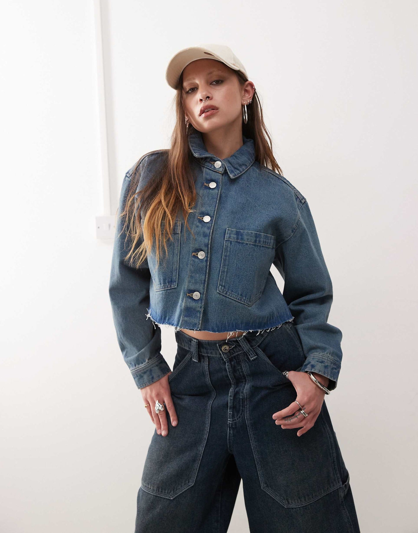 Boxy Cropped Denim Jacket