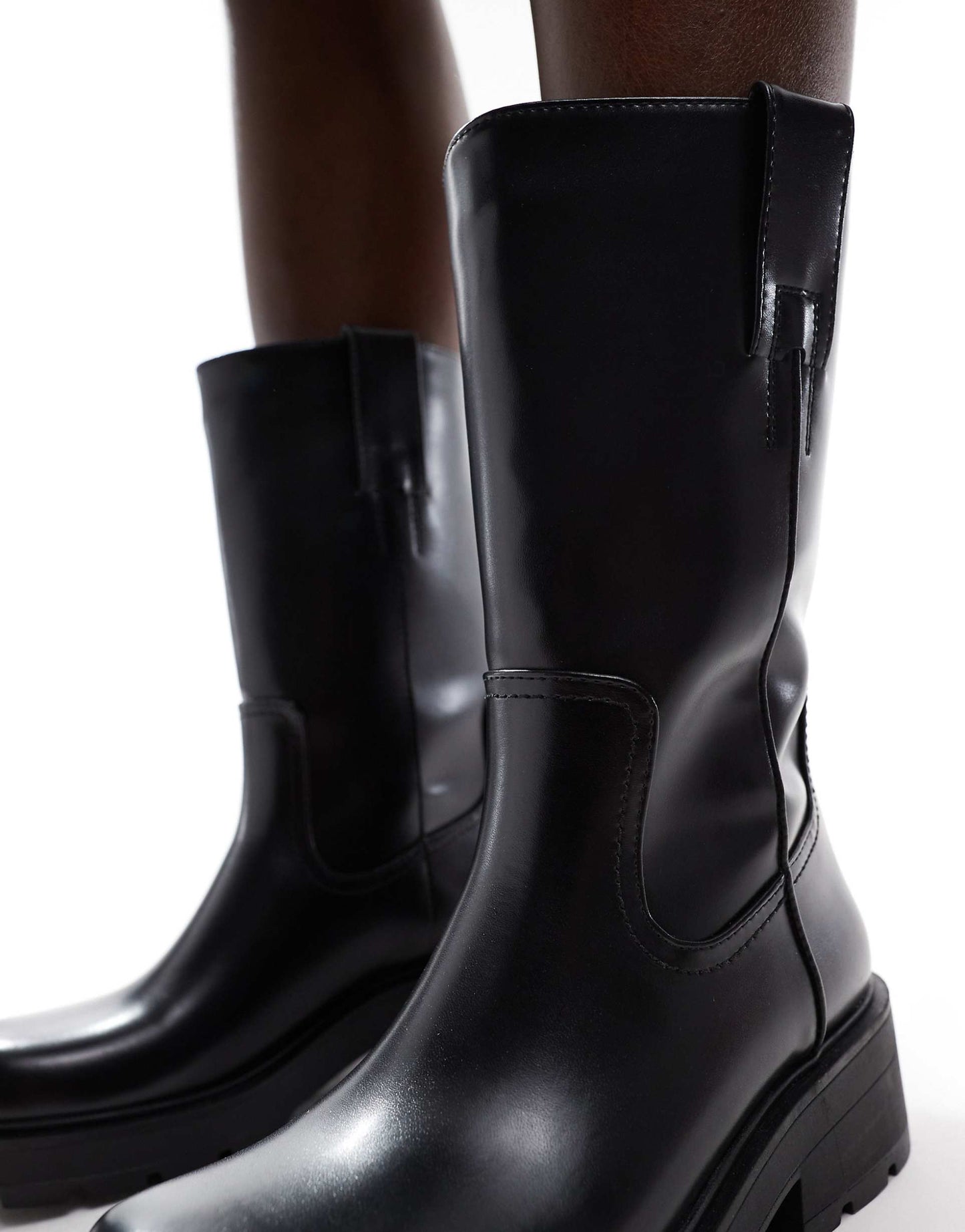 Cleated Sole Chunky Chelsea Boots