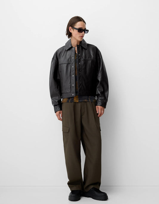Collection Leather Bomber Jacket