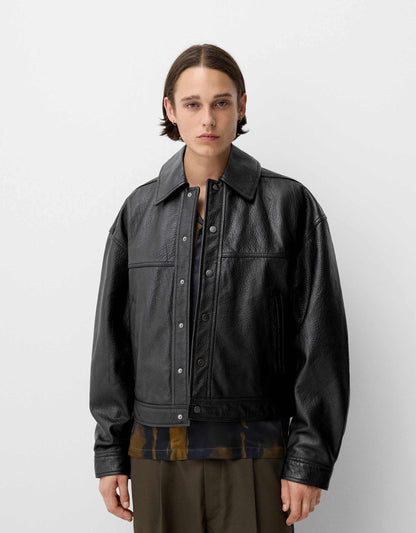 Collection Leather Bomber Jacket