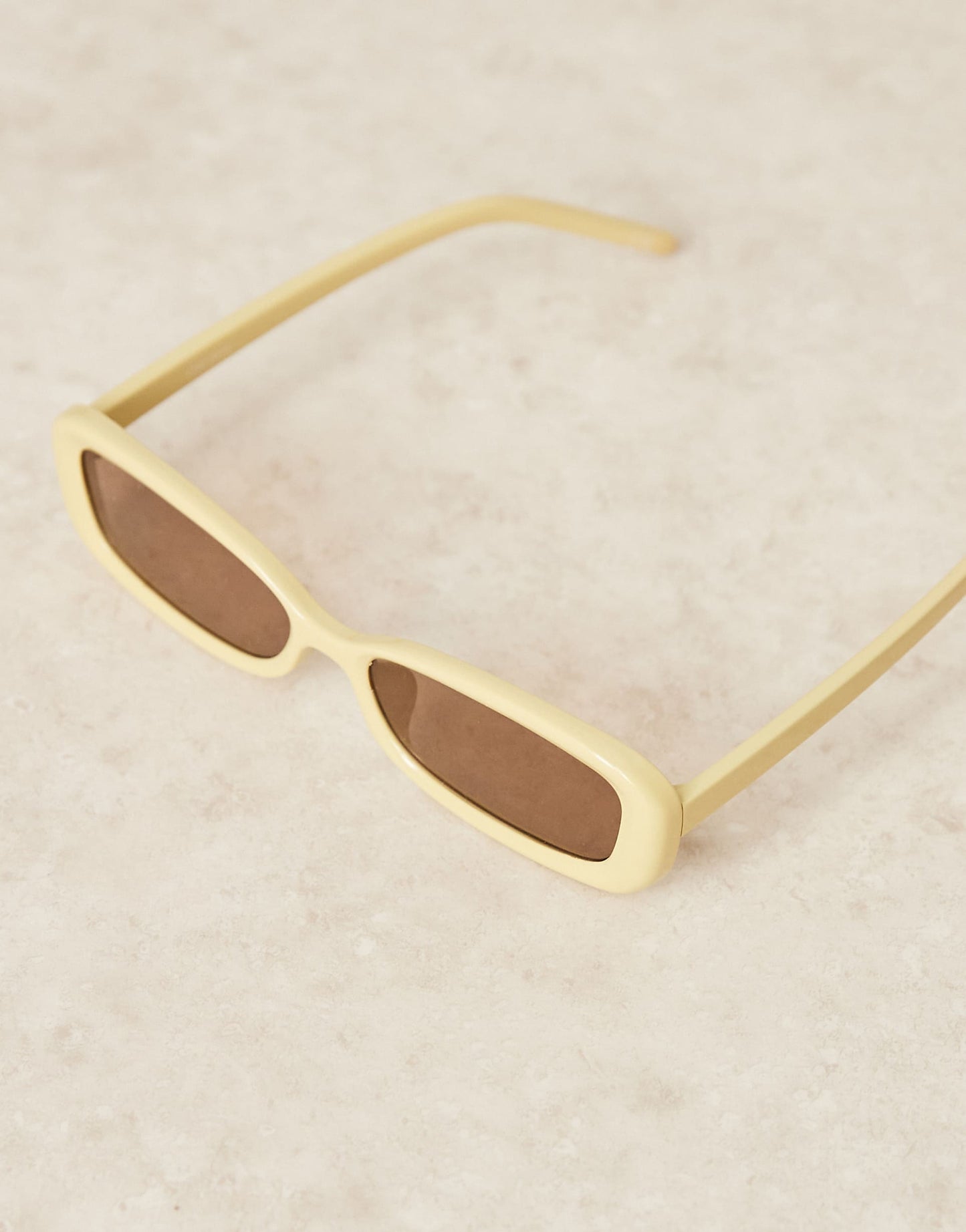 Narrow Bevelled Square Sunglasses