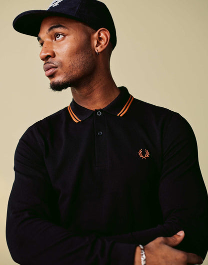 Twin Tipped Long Sleeve Polo Shirt