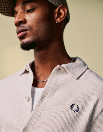 Long Sleeve Button Through Jersey Jacket