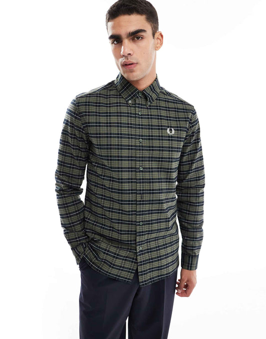 Long Sleeve Oxford Tartan Check Shirt