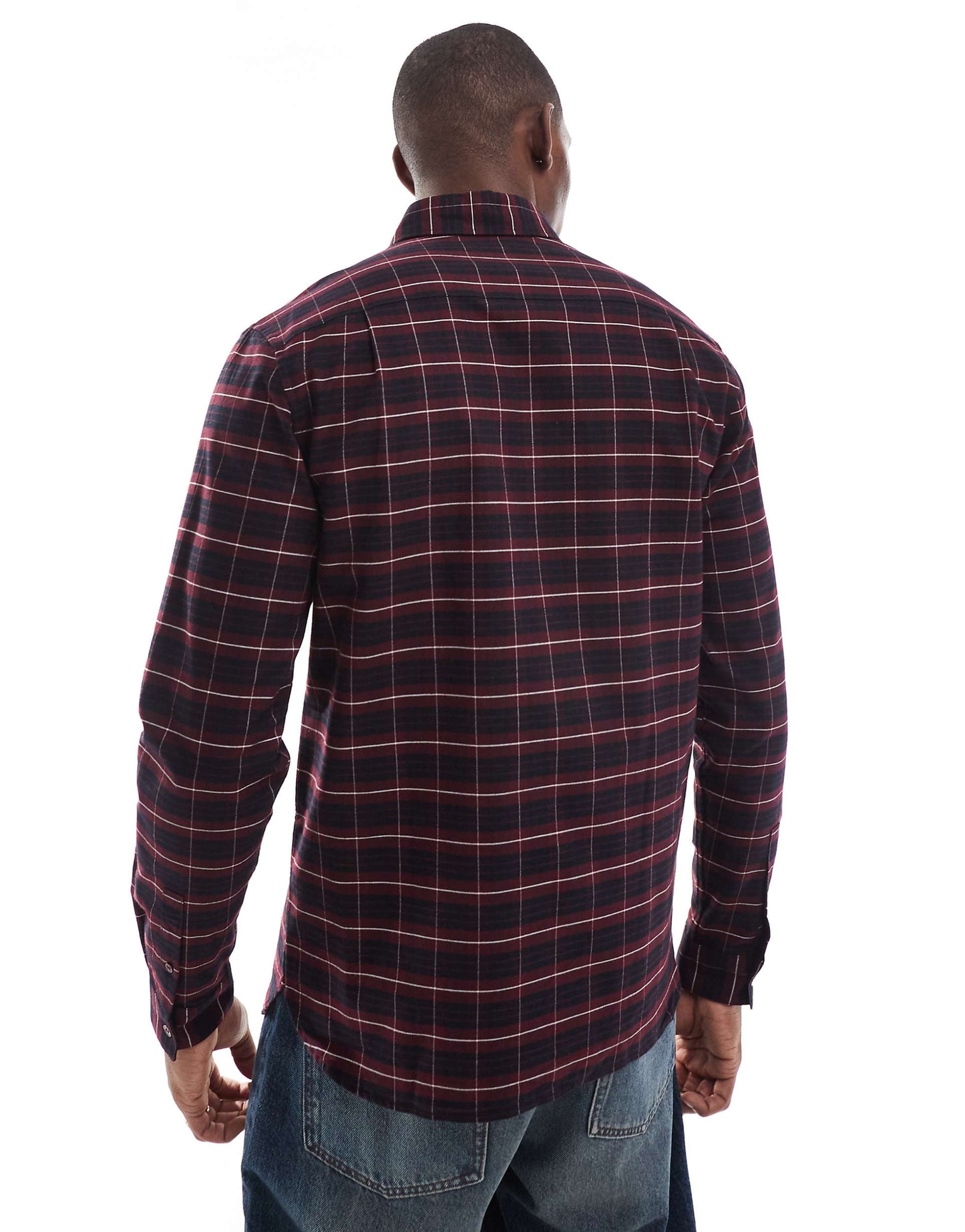 Long Sleeve Oxford Tartan Check Shirt