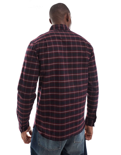 Long Sleeve Oxford Tartan Check Shirt