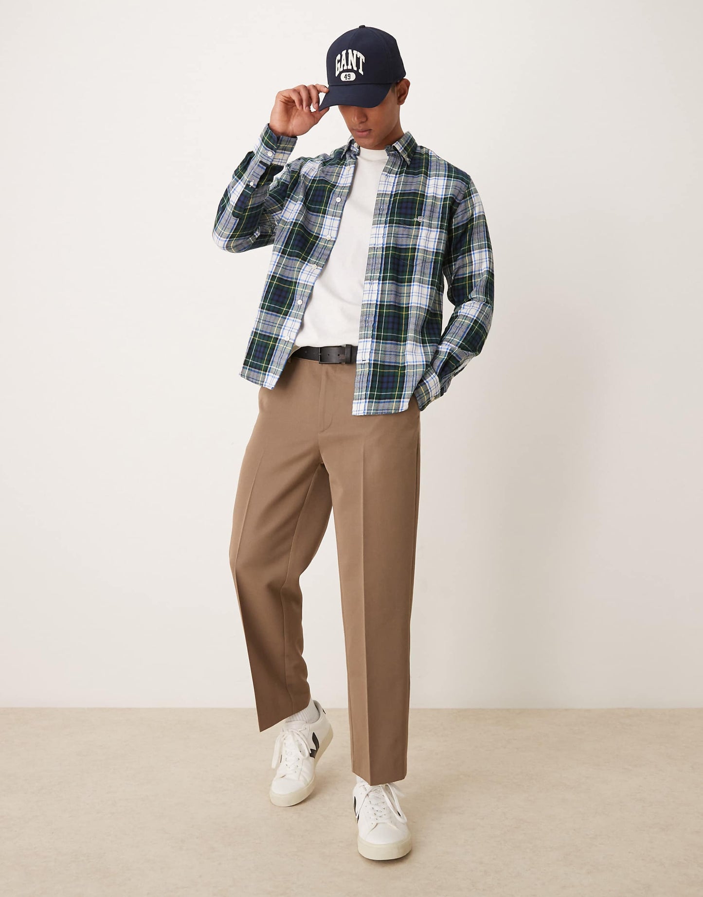 Regular Fit Check Flannel Shirt Green
