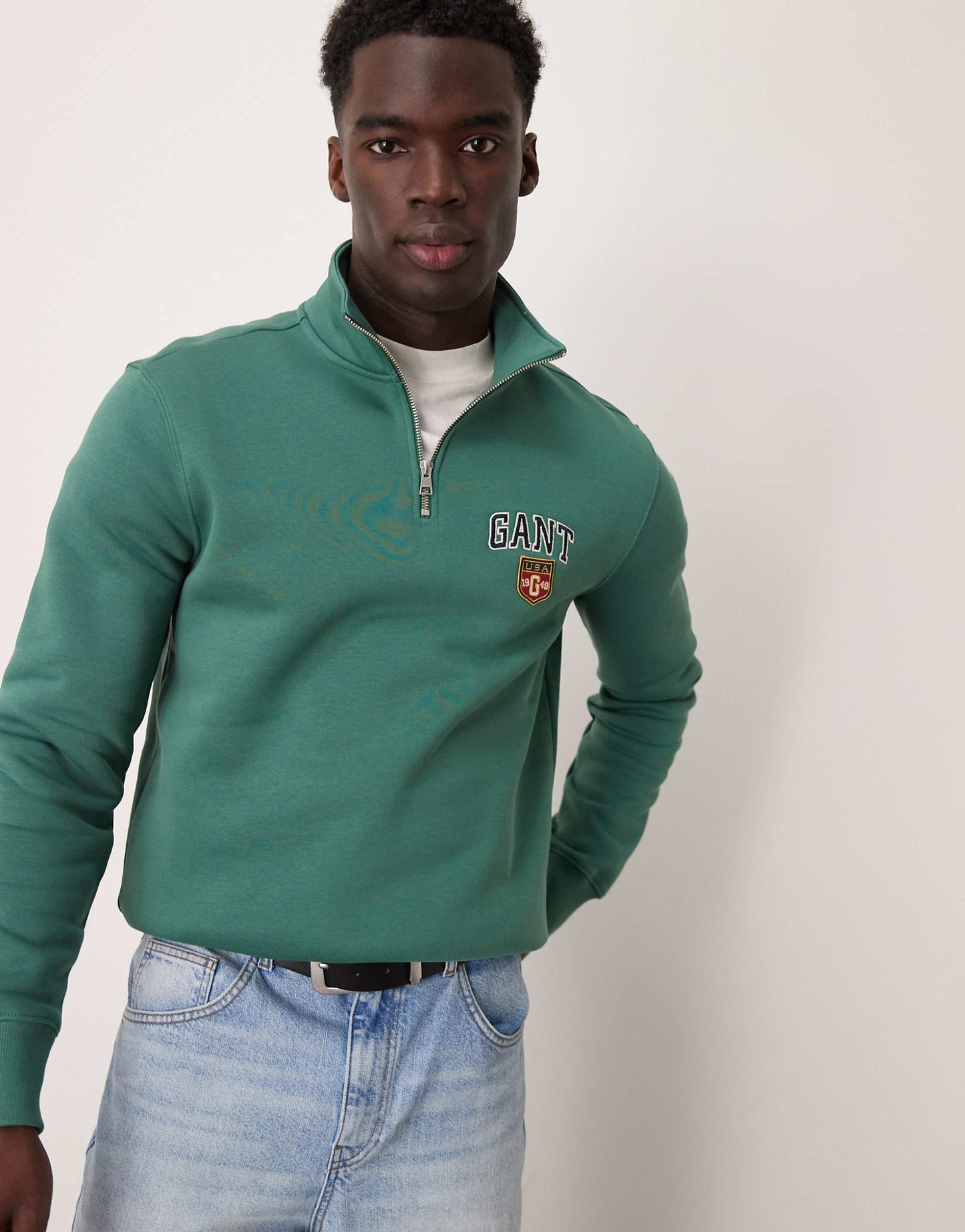Varsity Logo Half Zip Sweatshirt