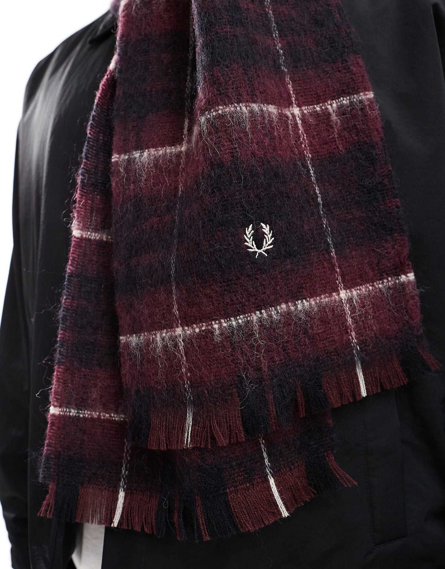 Brushed Wool Tartan Scarf