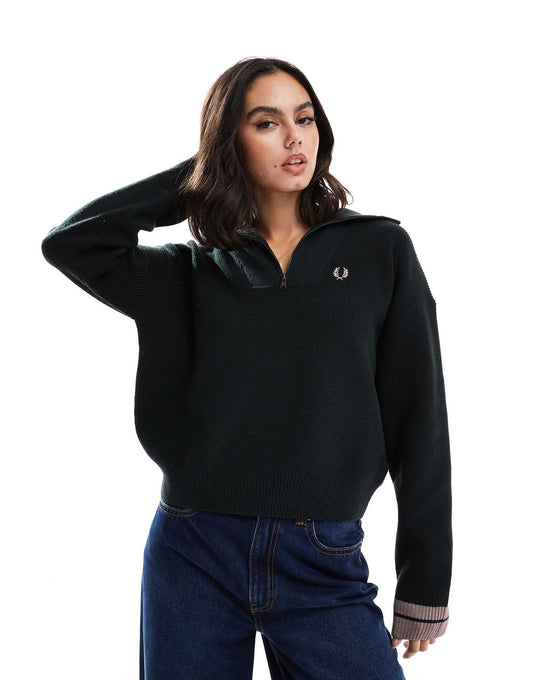 Half Zip Knitted Jumper