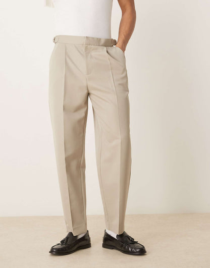Smart Wide Leg Trousers With Side Adjusters