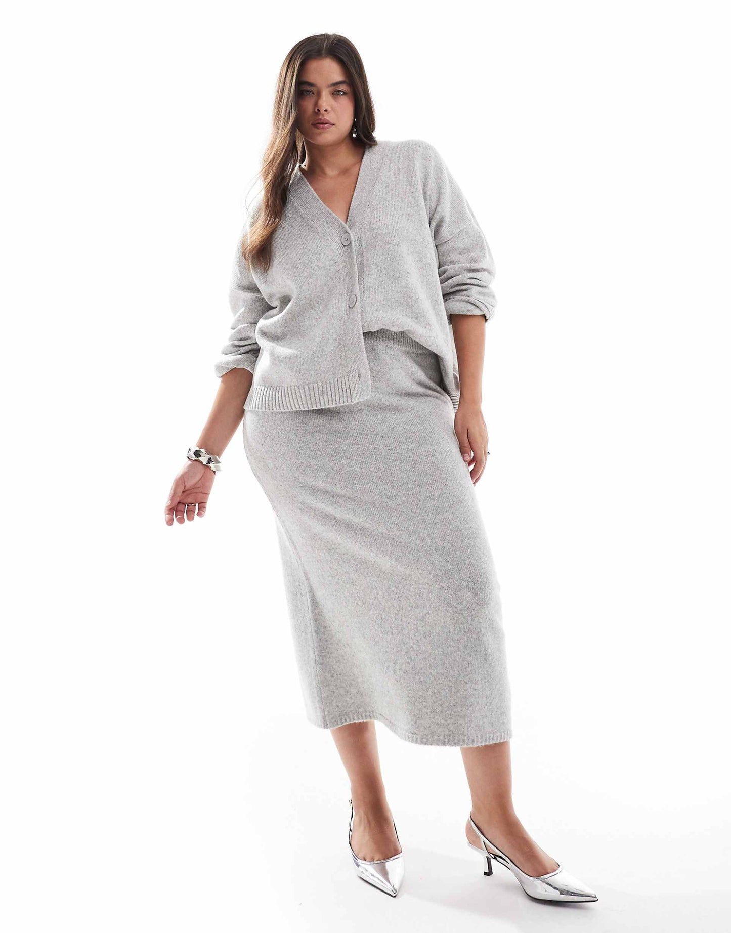 Curve V Neck Cardigan Co-Ord