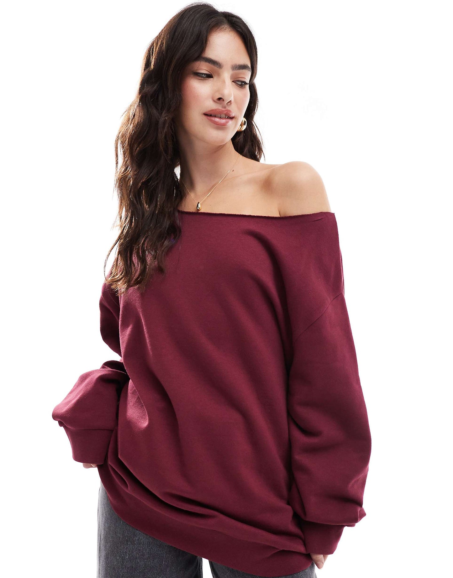 Off Shoulder Sweatshirt