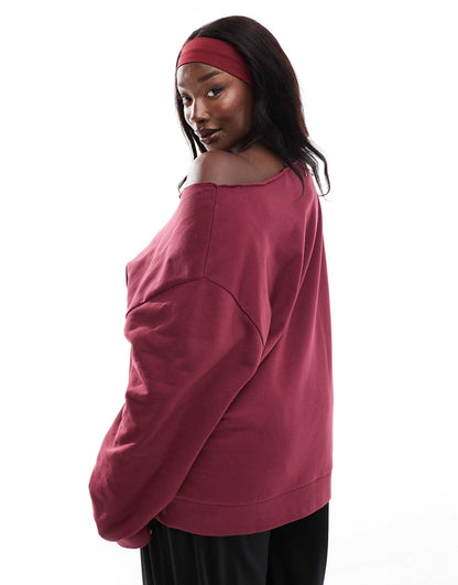 Curve Off Shoulder Sweatshirt
