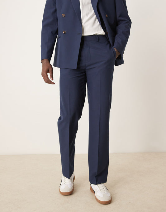 Straight Leg Suit Trousers