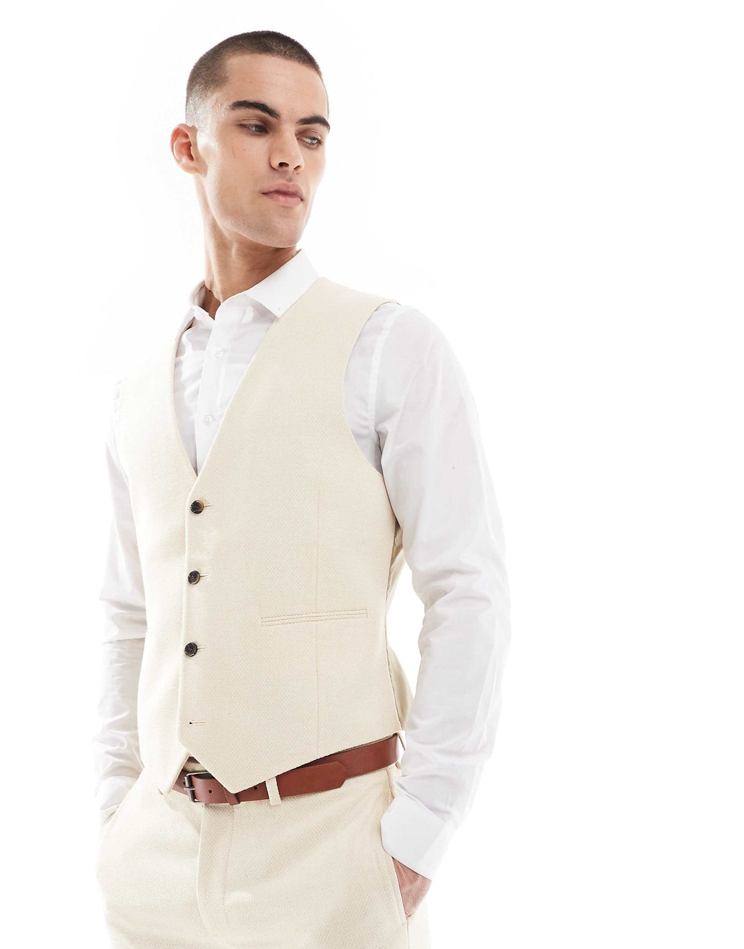 Skinny Suit Waistcoat Wool Mix