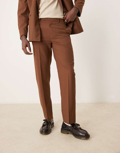 Straight Leg Suit Trousers