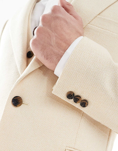 Wool Blend Skinny Suit Jacket