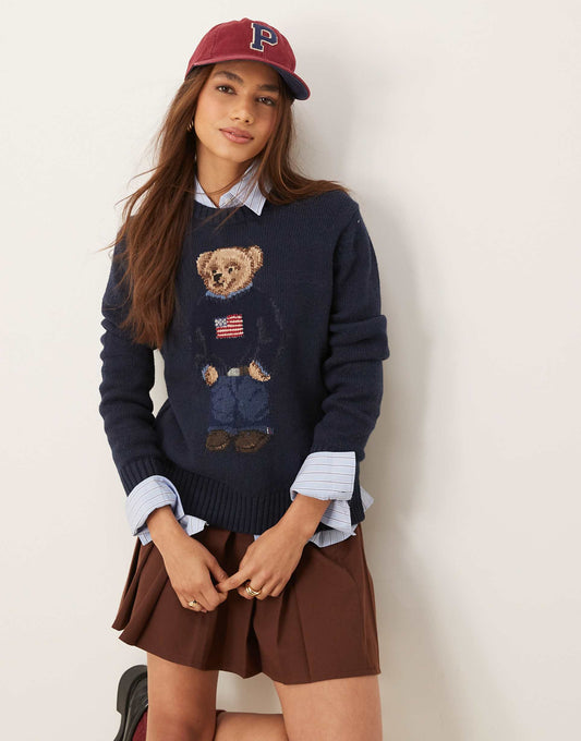 Flag Bear Knitted Jumper