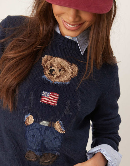 Flag Bear Knitted Jumper