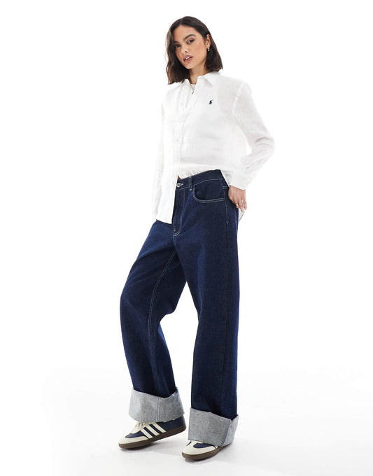 Linen Shirt With Logo