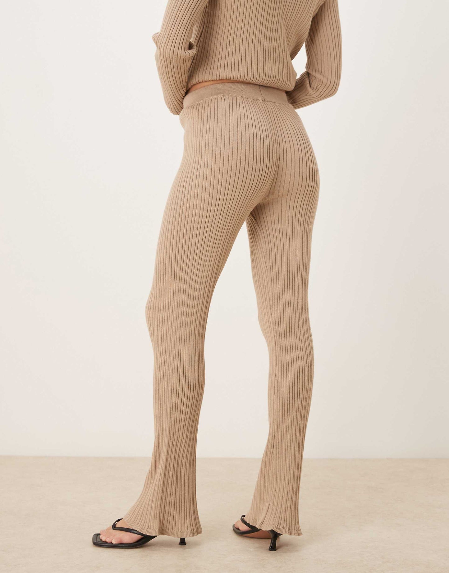 Ribbed Flare Trouser Co-Ord