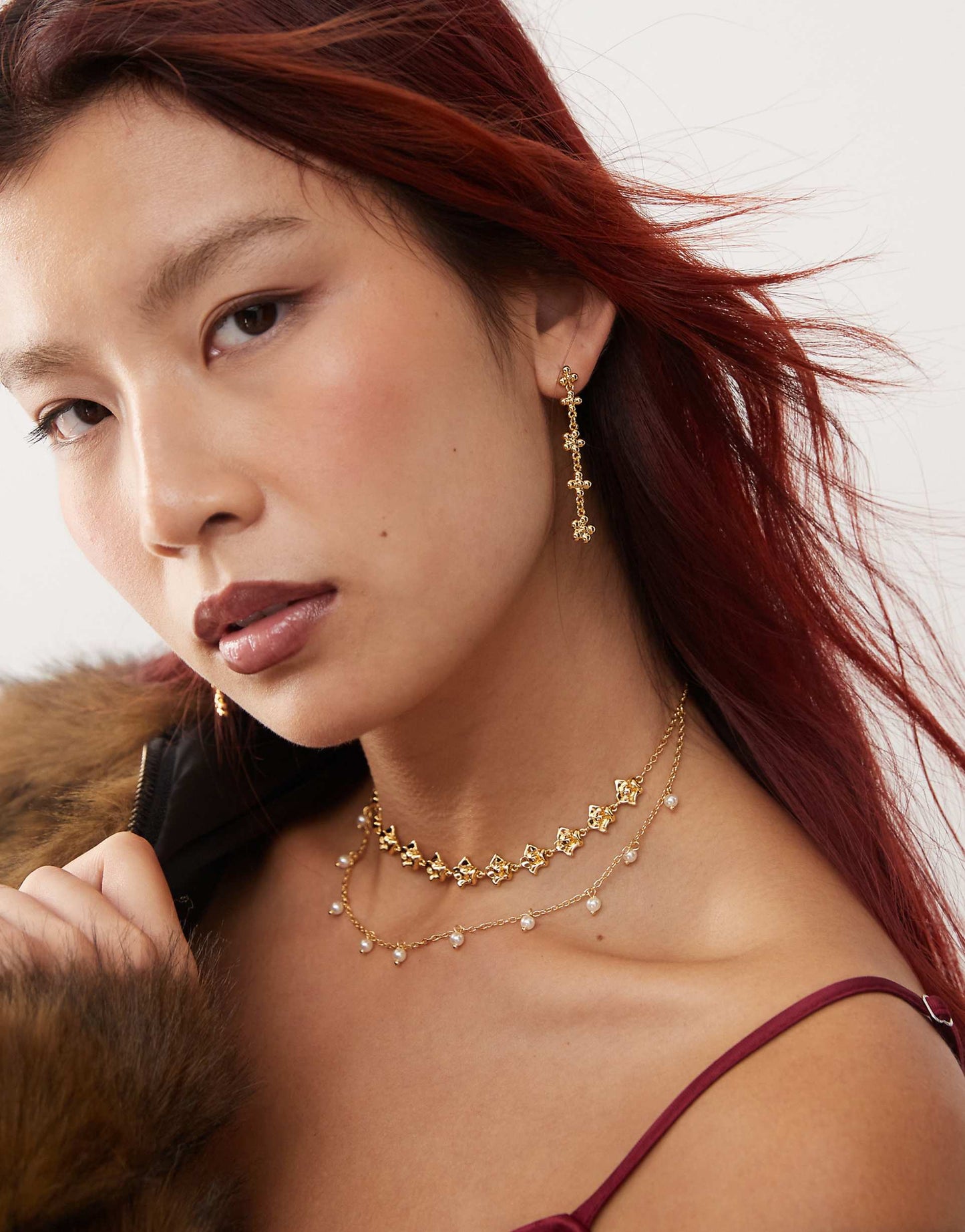 Daisy Molecule Long Flower Earrings