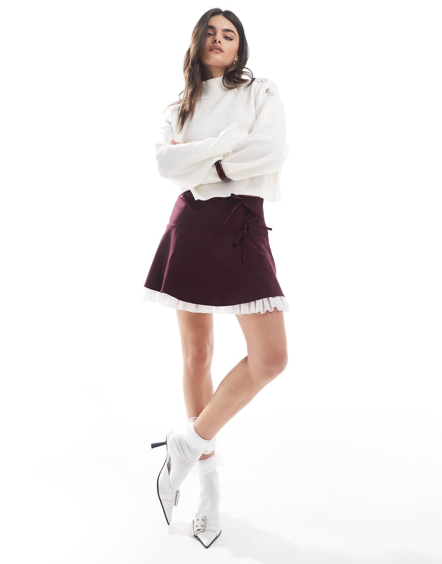Flippy Mini Skirt With Bows