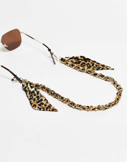 Leopard Print Sunglasses Chain