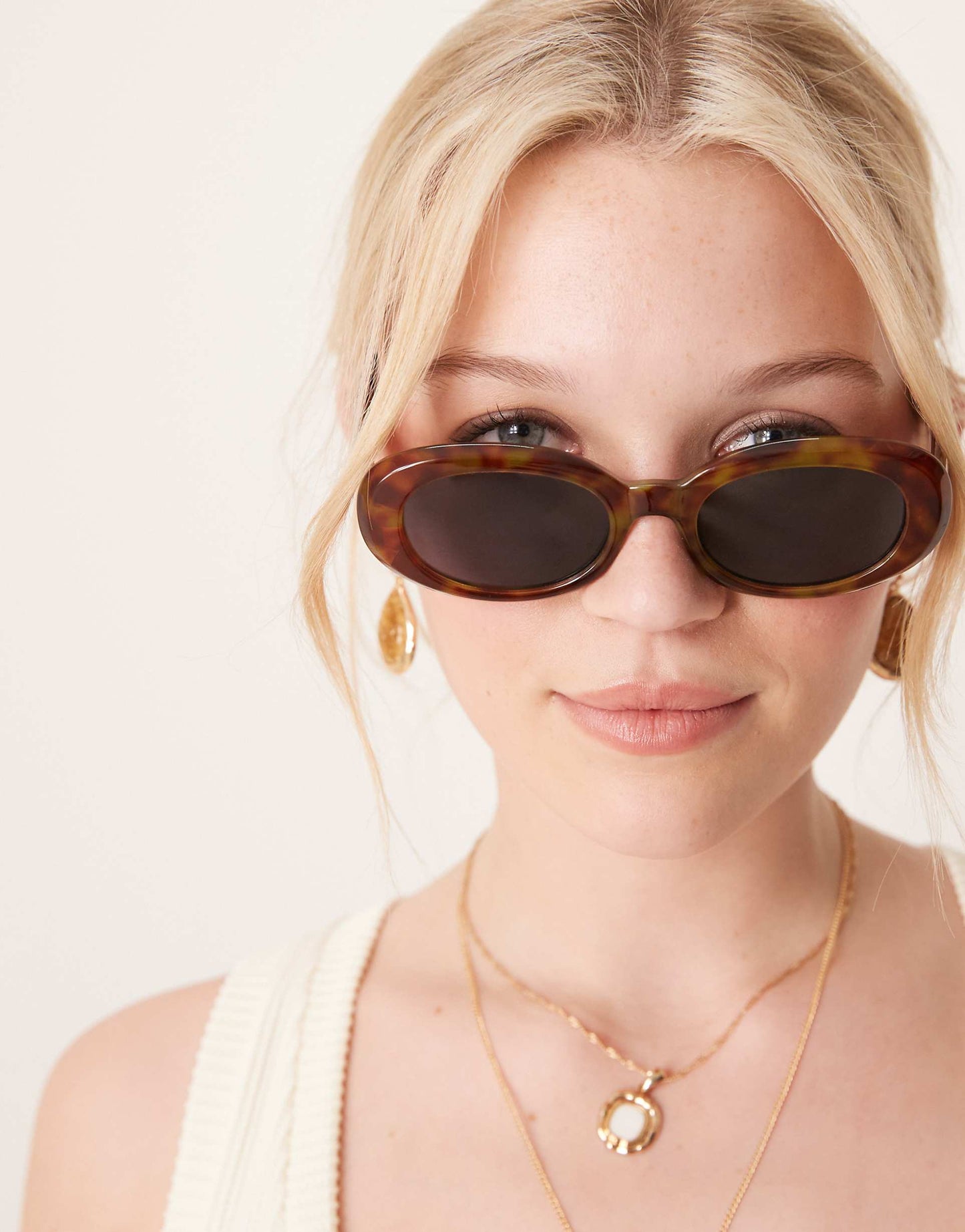 Chunky Oval Sunglasses