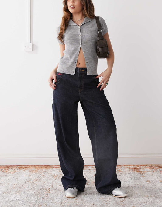 Wide Leg Denim Jeans