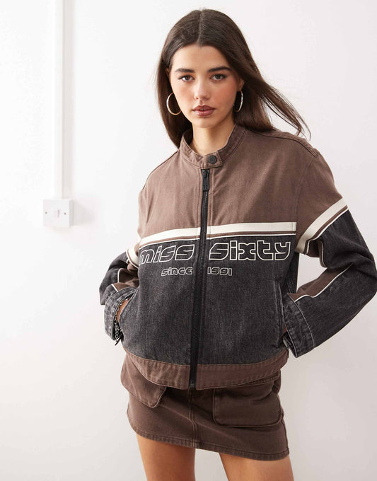 Co-Ord Denim Motorcross Jacket