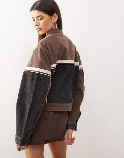 Co-Ord Denim Motorcross Jacket