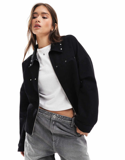 Denim Studded Jacket