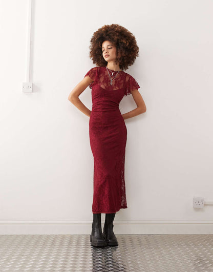 Lace Maxi Dress With Slip