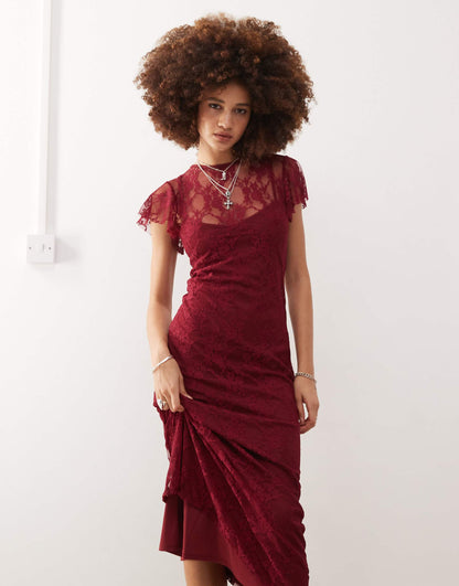 Lace Maxi Dress With Slip