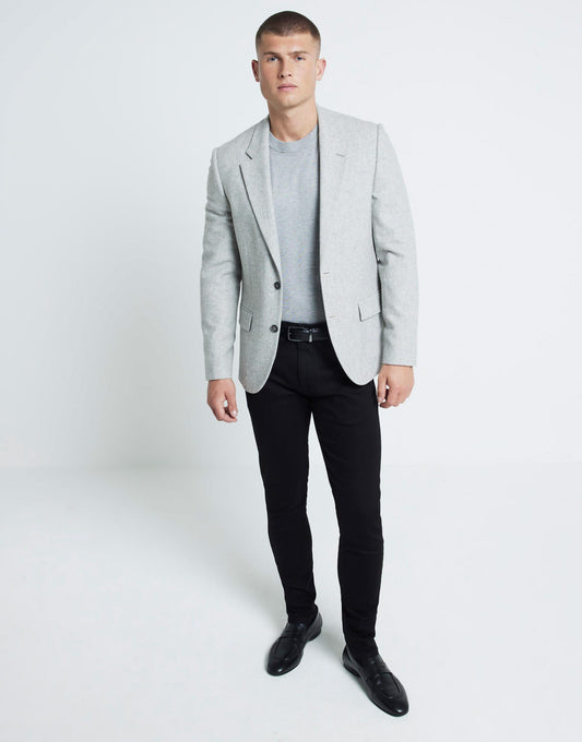 Marl Slim Fit Wool Blend Suit Jacket