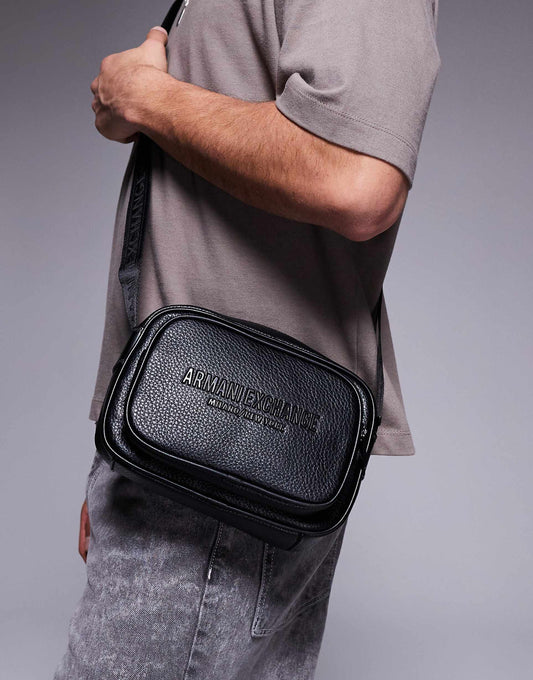 Leather Logo Flight Bag