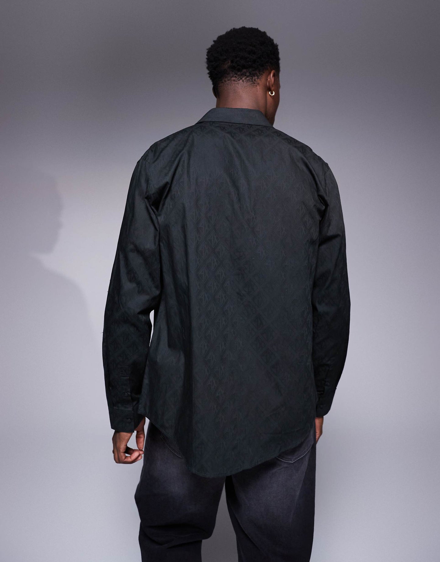 Shirt With All Over Logo Print