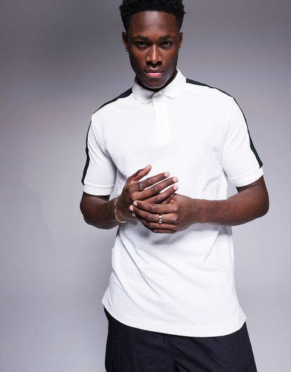 Polo Shirt With Contrast Logo Taping