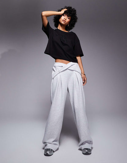 Cropped T-Shirt With Embellished Logo