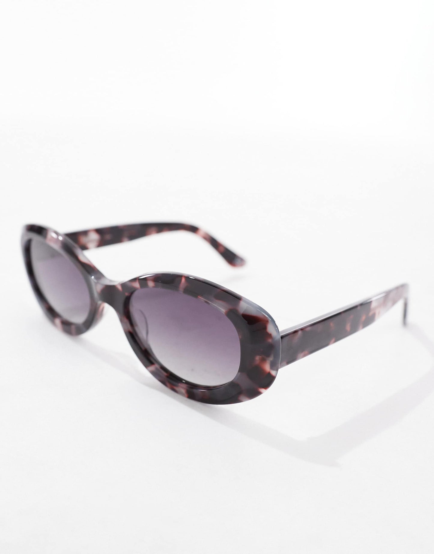 Acetate Oval Sunglasses With Polarised Lens