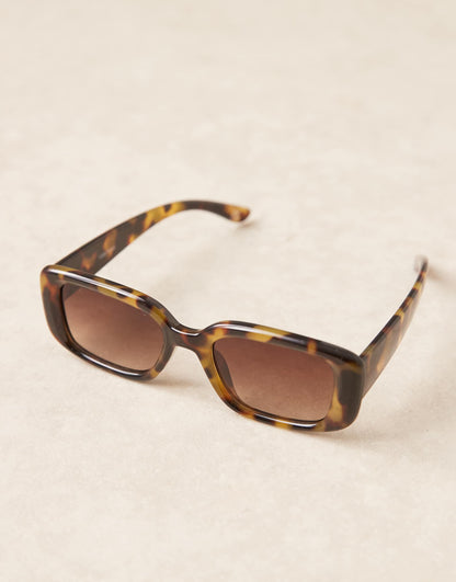 Bevelled Mid Square Sunglasses