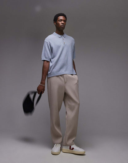 Knitted Button Through Boucle Shirt