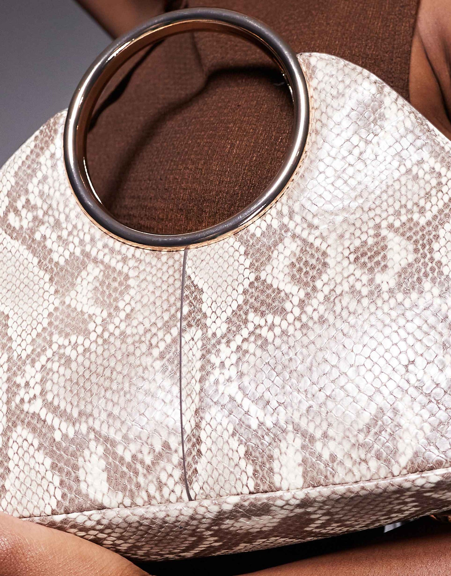 Ring Handle Clutch Bag