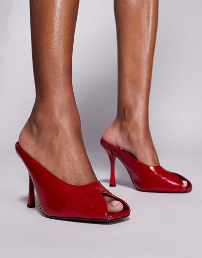 Peep Toe Mule Heel