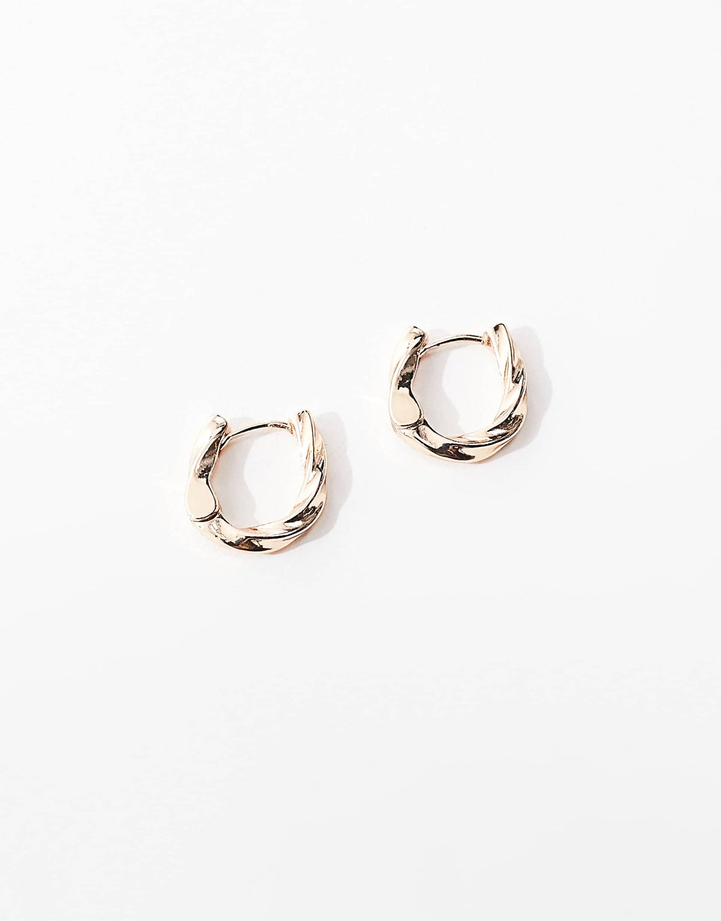 Hoop Earrings With Twisted Huggie Detail