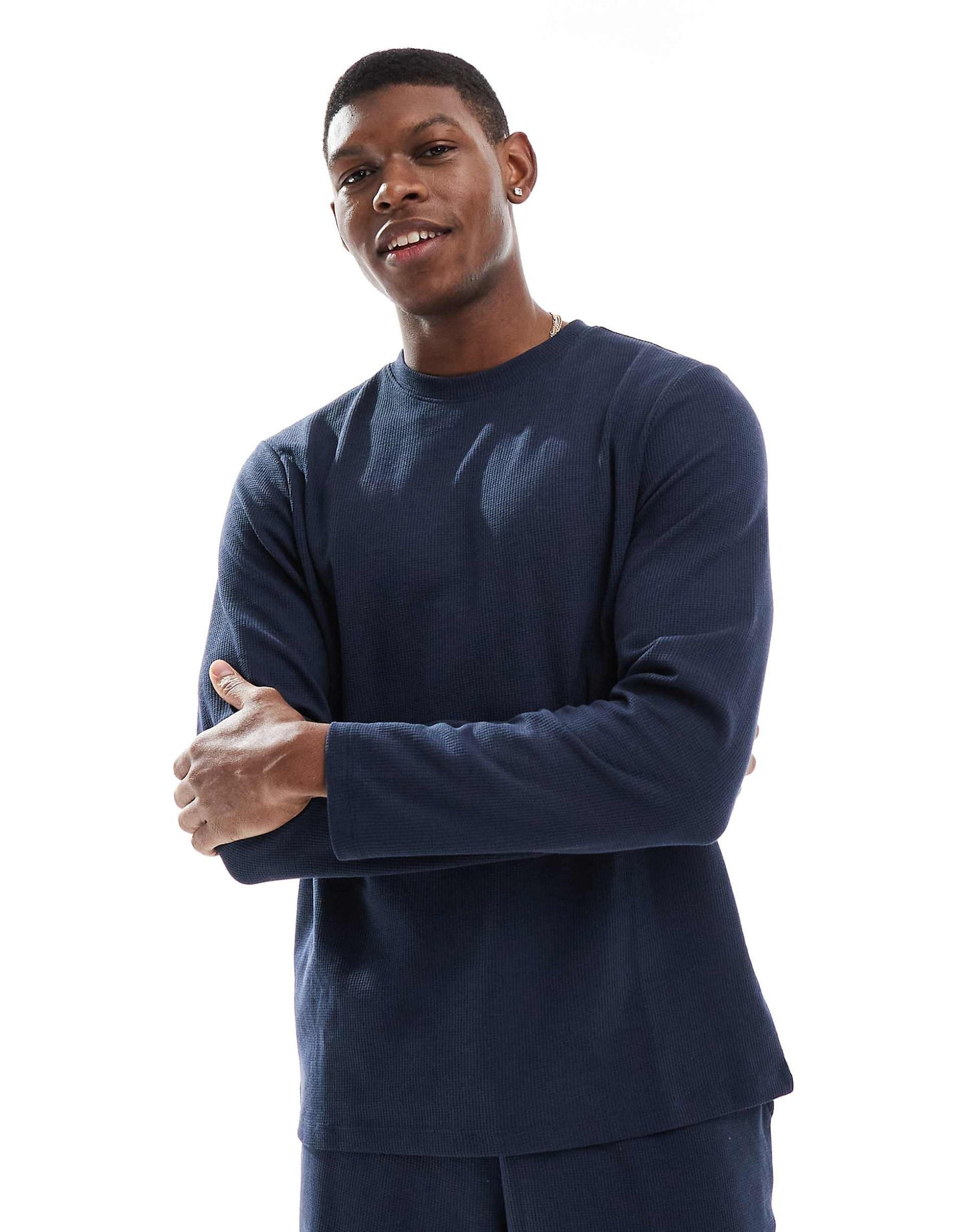 Loungewear Waffle Long Sleeve T-Shirt Co-Ord