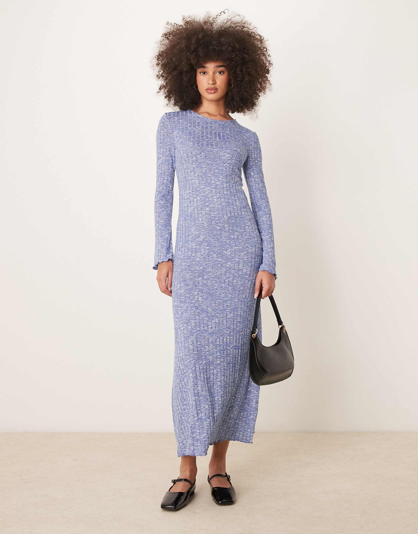 Long Sleeve Rib Maxi Dress