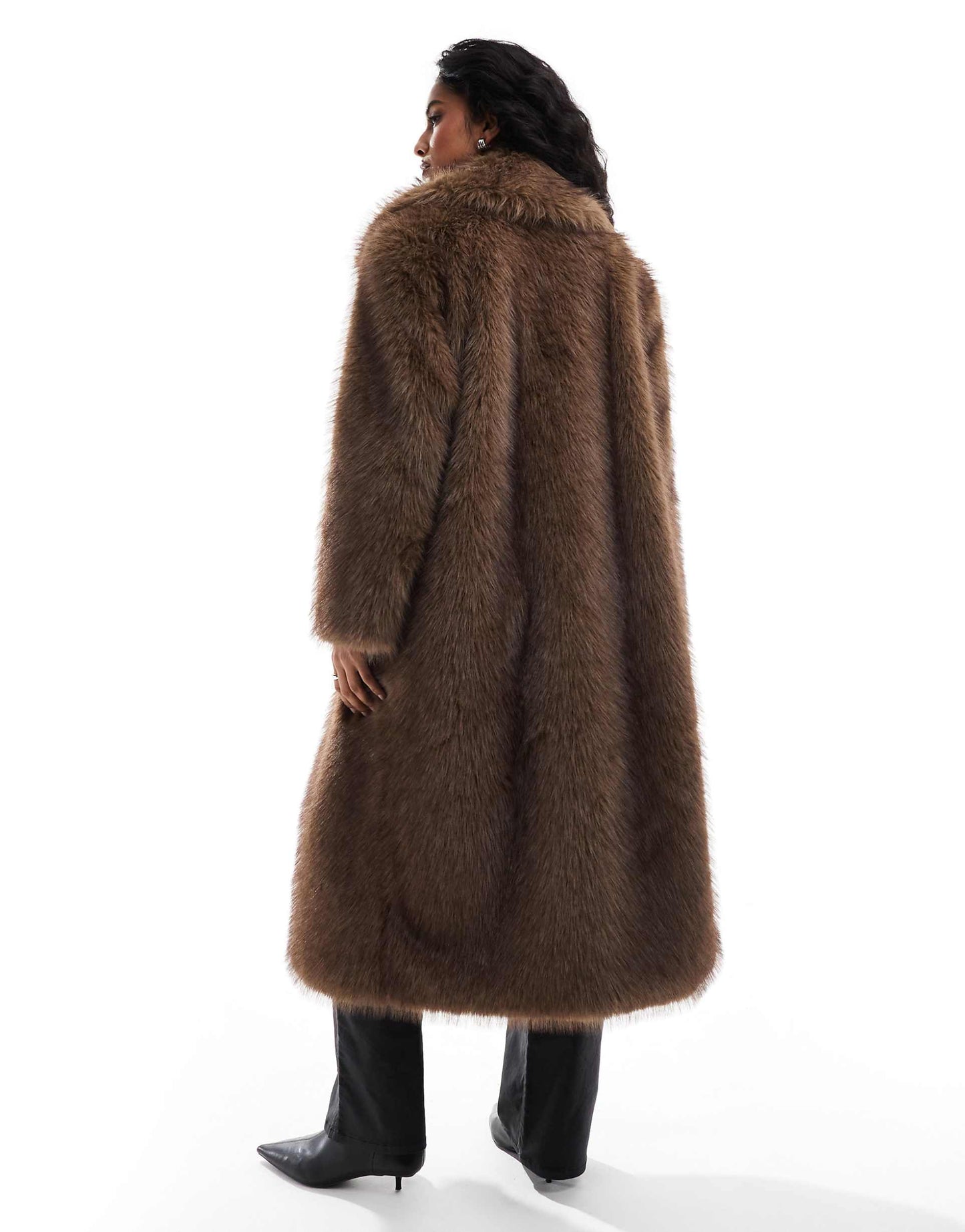Longline Faux Fur Coat